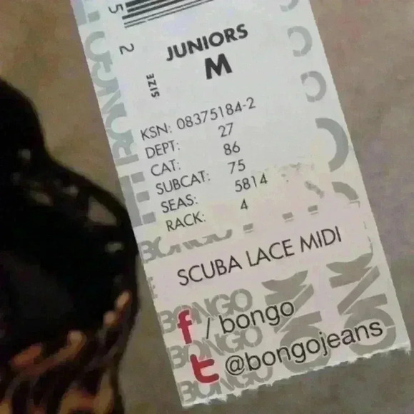 ***BONGO*** JUNIORS SCUBA LACE MIDI LEOPARD PRINT DRESS SIZE MEDIUM - Picture 11 of 12